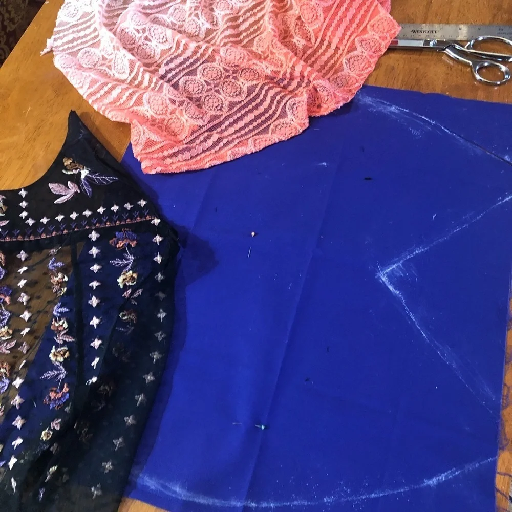 Handmade Boho embroidered pink,gold,purple Bag made out of recycled materials